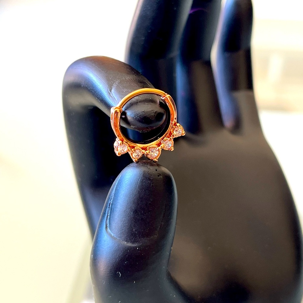 8mm CZ septum/daith ring